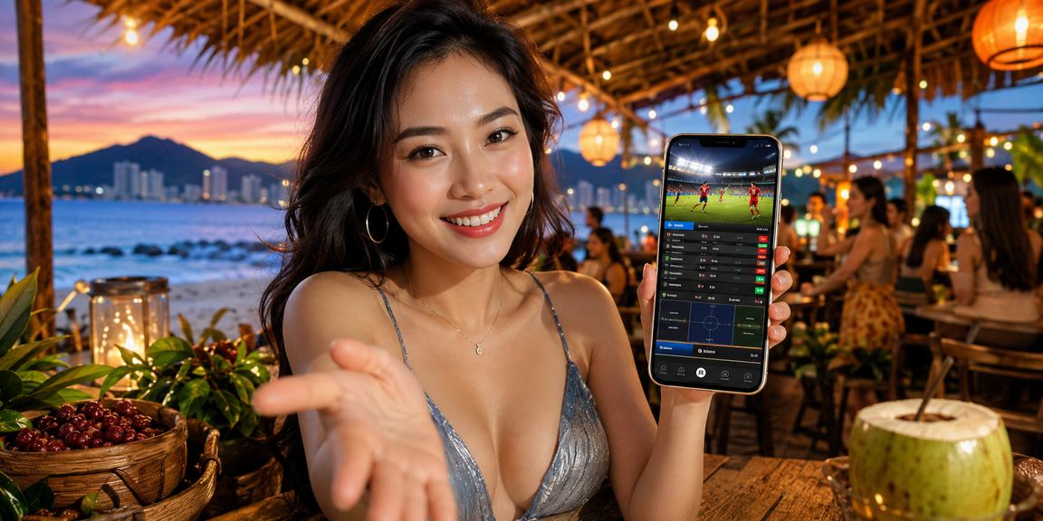 Người dùng tại Nha Trang thưởng thức cà phê và cá cược thể thao trực tuyến trên điện thoại